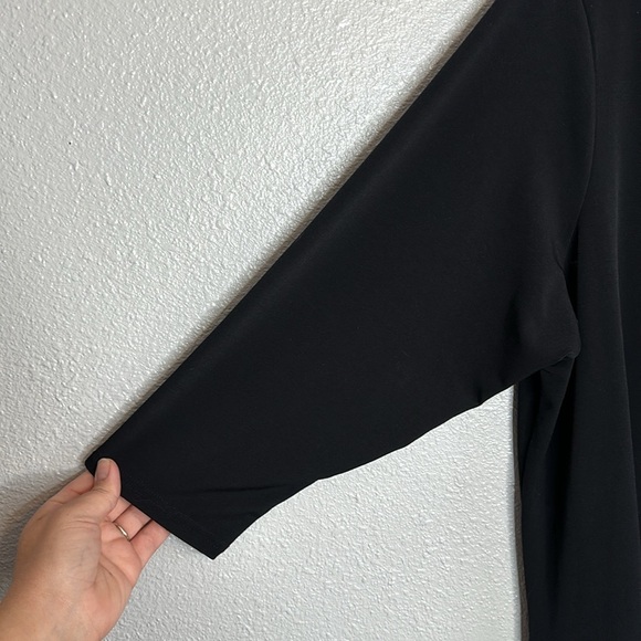 ALFANI Women's Black 3/4 Sleeve Mini Dress Size 2X - Picture 3 of 7